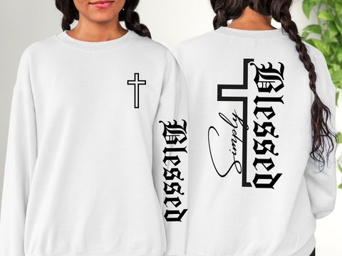 Simply Blessed (Blessed Sleeve w/ Cross on Pocket)