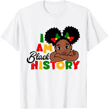 I am Black History Multicolor - Girl (Grey Children's Size 4)