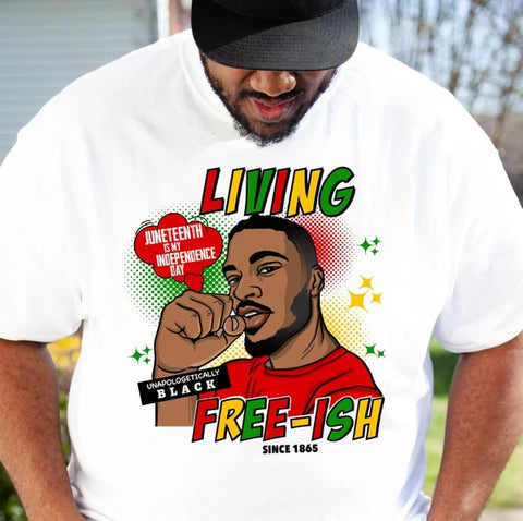 Living Free-ish since 1865 Man (White XL)