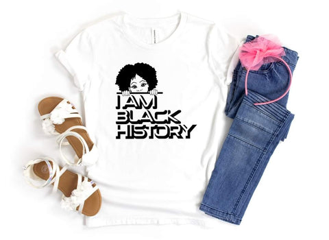 I Am Black History Girls Graphic Tee