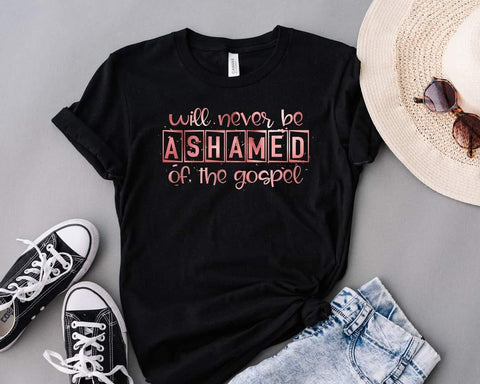 Will Never Be Ashamed Of The Gospel 
(Rose Gold Metallic)